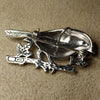 Silver and Red Robin Brooch - The Hirst Collection