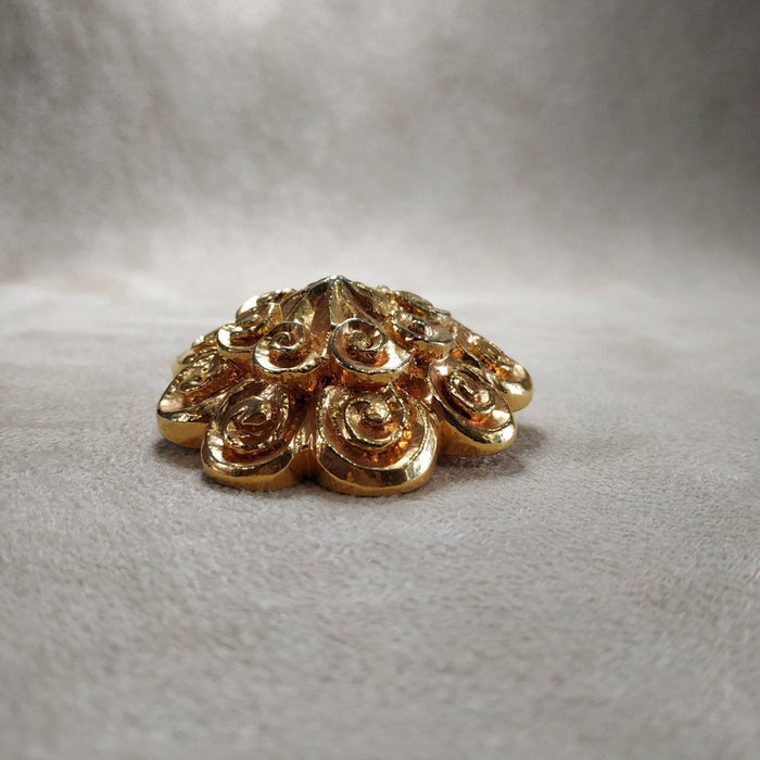 Vintage Lanvin Gold chunky Brooch  Statement Large Designer - The Hirst Collection