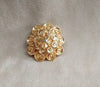 Vintage Lanvin Gold chunky Brooch  Statement Large Designer - The Hirst Collection