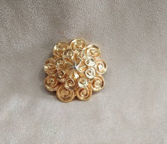 Vintage Lanvin Gold chunky Brooch  Statement Large Designer - The Hirst Collection