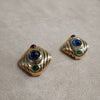 Vintage Ciner Multicolour Gold Earrings - The Hirst Collection