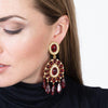 Kenneth Jay Lane Ruby Glass Earrings - The Hirst Collection