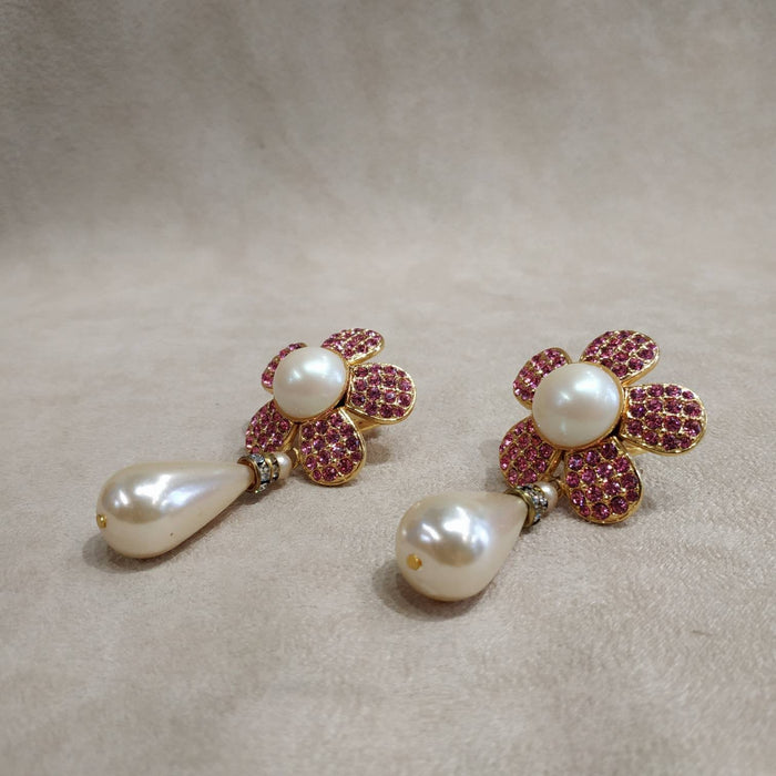 Pearl and pink Earrings by Escada - The Hirst Collection