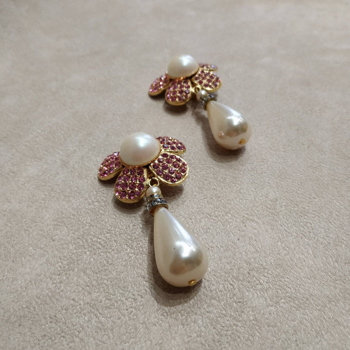 Pearl and pink Earrings by Escada - The Hirst Collection