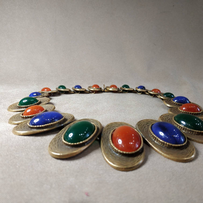 MultiColoured Les Bernard Vintage Necklace - The Hirst Collection