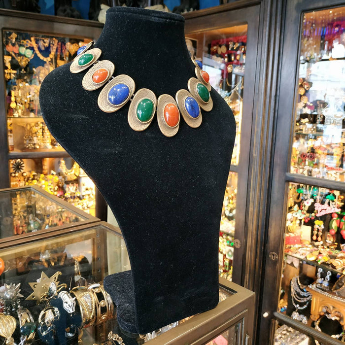 MultiColoured Les Bernard Vintage Necklace - The Hirst Collection