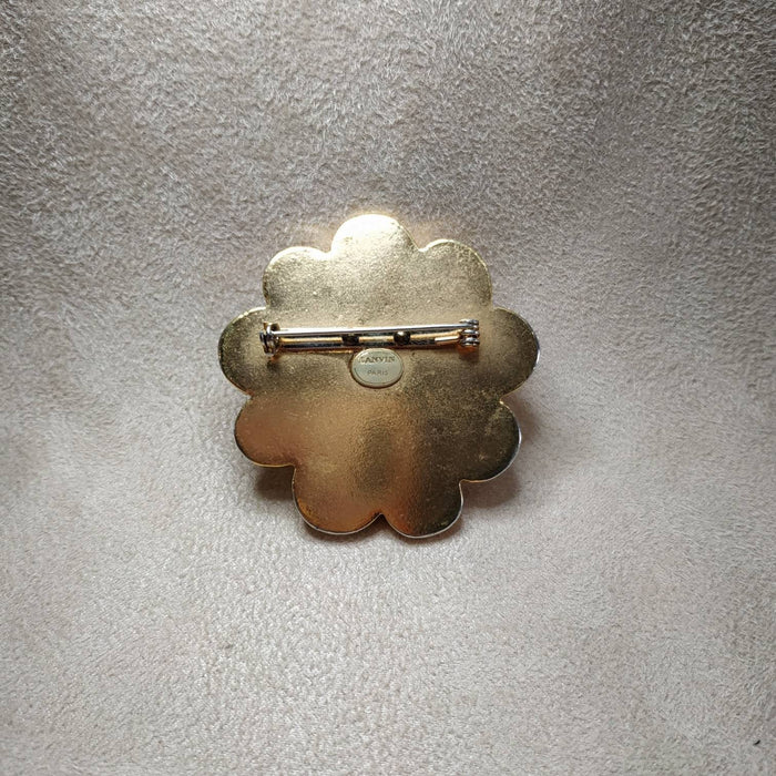 Vintage Lanvin Gold chunky Brooch  Statement Large Designer - The Hirst Collection