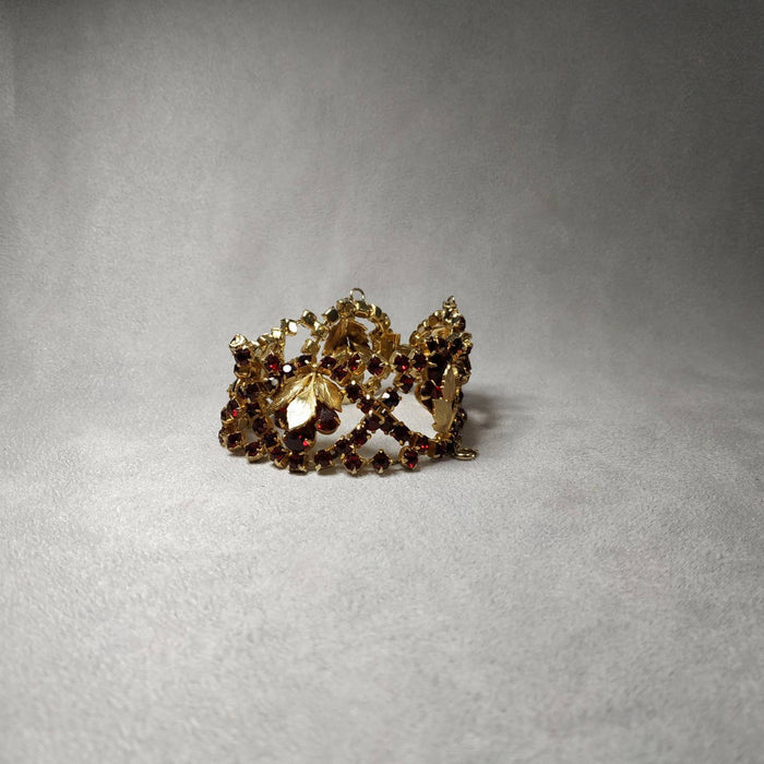 Vintage Bracelet red Crystal Gold - The Hirst Collection