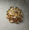 Vintage Lanvin Gold chunky Brooch  Statement Large Designer - The Hirst Collection