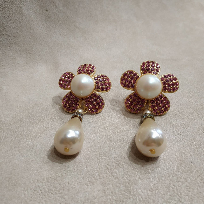 Pearl and pink Earrings by Escada - The Hirst Collection