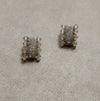 Ciner Small Vintage Earrings glass beads clear crystal - The Hirst Collection
