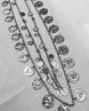 Coin necklace multi silver tone strand - The Hirst Collection