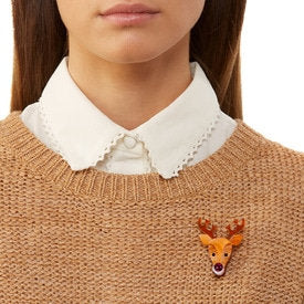 Reindeer brooch by Littlemoose in acrylic - The Hirst Collection