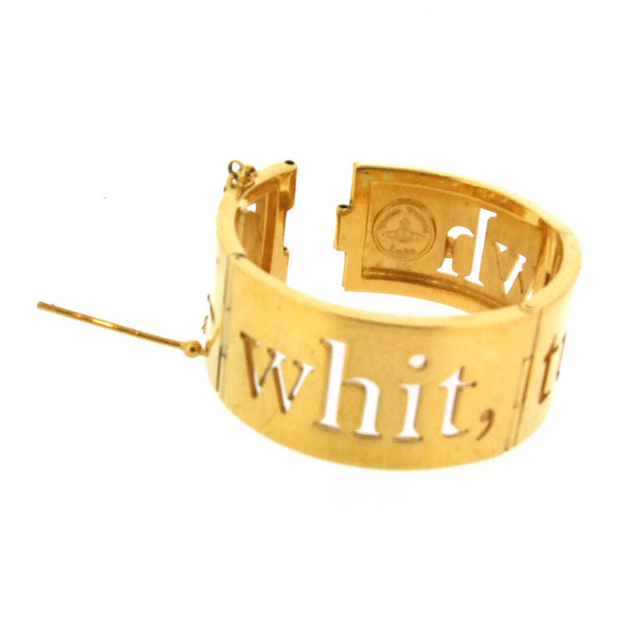 Rare Vivienne Westwood Vintage Gold Tu Whit Tu Who Bracelet - The Hirst Collection