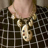 Vintage Style Artist Palette Gold Necklace - The Hirst Collection