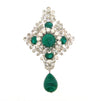 Vintage Christian Dior Brooch Green and Clear Large 1960 - The Hirst Collection