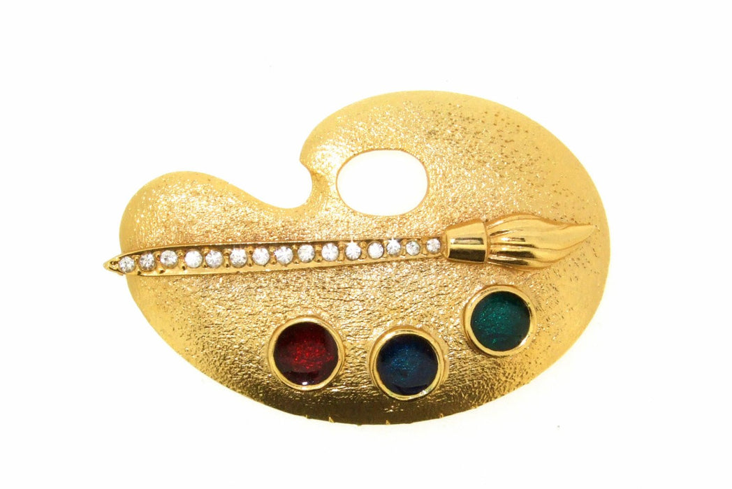 Tri-Colour Palette Brooch Pin by Sardi - The Hirst Collection