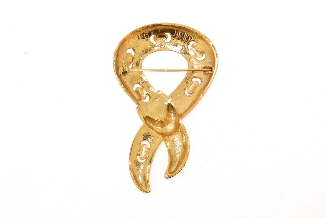 Gold Buckle Brooch - The Hirst Collection