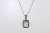 Mother of Pearl Bridal Pendant Necklace Silver Marcasite Vintage Wedding - The Hirst Collection