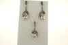 Silver Marcasite Bridal Pendant Necklace Crystal Wedding - The Hirst Collection