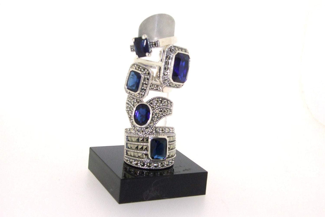 Sapphire Crystal Princess solitaire ring - The Hirst Collection