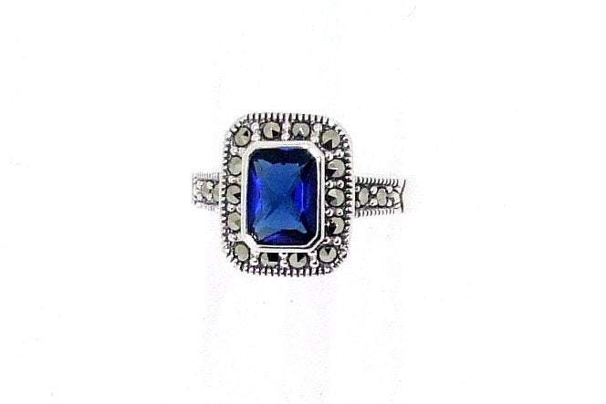 Sapphire Crystal Princess solitaire ring - The Hirst Collection