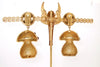 Toadstool Earrings with red glass - The Hirst Collection