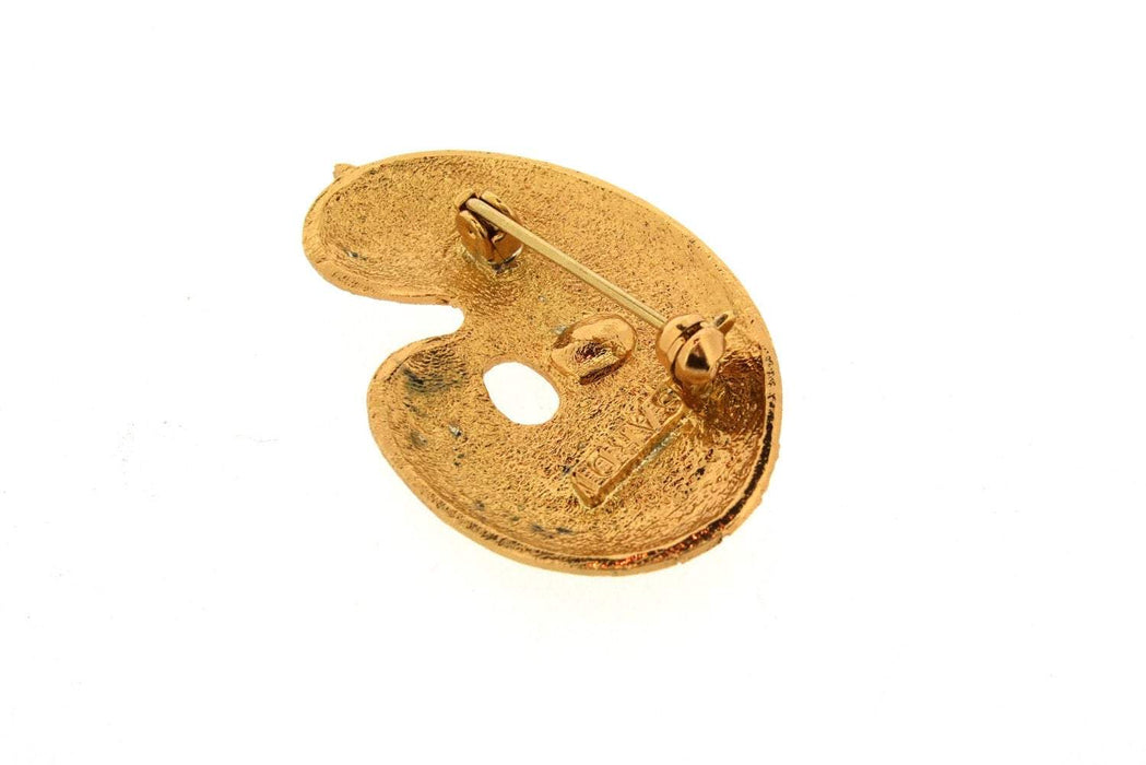 Artist Palette Brooch by Sardi Large Gold Scarf Pin - The Hirst Collection