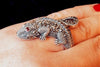 Iguana Lizard Ring Silver Marcasite - The Hirst Collection