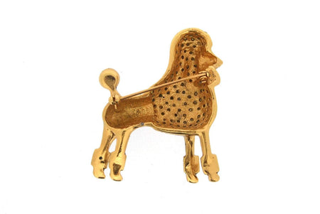 Poodle Brooch Black Enamel Pin - The Hirst Collection