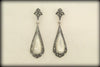 Mother of Pearl Drop Earrings Silver Bridal - The Hirst Collection
