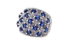 Sapphire Blue Dots ring with  Silver Marcasite - The Hirst Collection