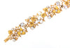 Yellow Bracelet Floral White Enamel Gold Vintage Style - The Hirst Collection