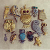 Gold modernist owl brooch by Avon - The Hirst Collection