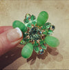 Regency Vintage Mint Green brooch - The Hirst Collection
