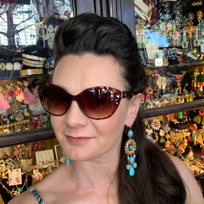 Turquoise Chandelier earrings by Askew London