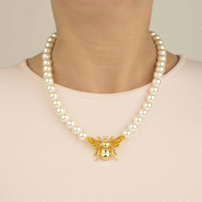 Bill Skinner smaller bee pearl statement necklace - The Hirst Collection