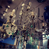 Antique Italian Green Glass drop chandelier 19th Century - The Hirst Collection