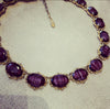 Vintage Purple Necklace by Sphinx Agate Glass - The Hirst Collection