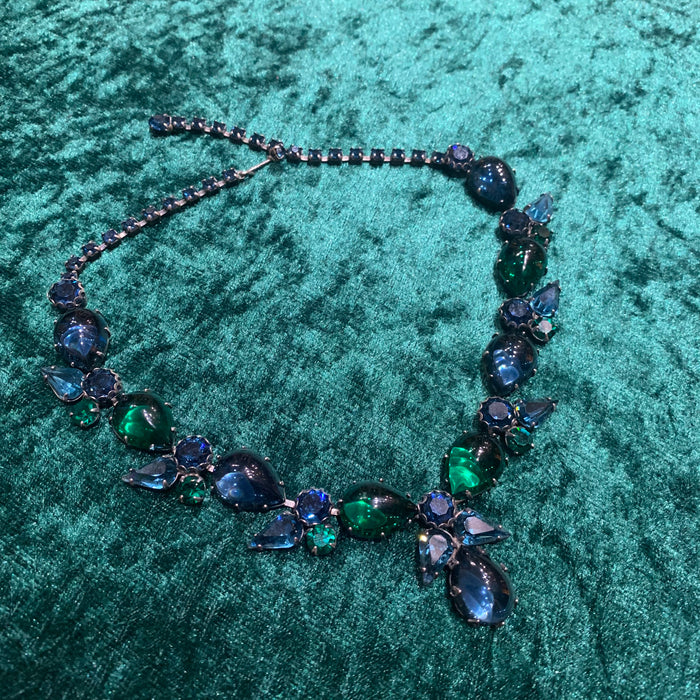 Vintage Regency Green Blue Necklace