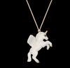 Flying White Unicorn Necklace - The Hirst Collection