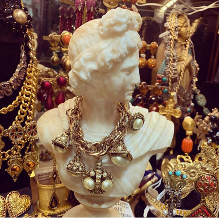 Pearl charm bracelet by Butler and Wilson - The Hirst Collection