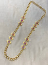 Yves Saint Laurent Long gold chain with dichroic glass - The Hirst Collection