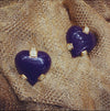 Dior heart purple clip on earrings - The Hirst Collection