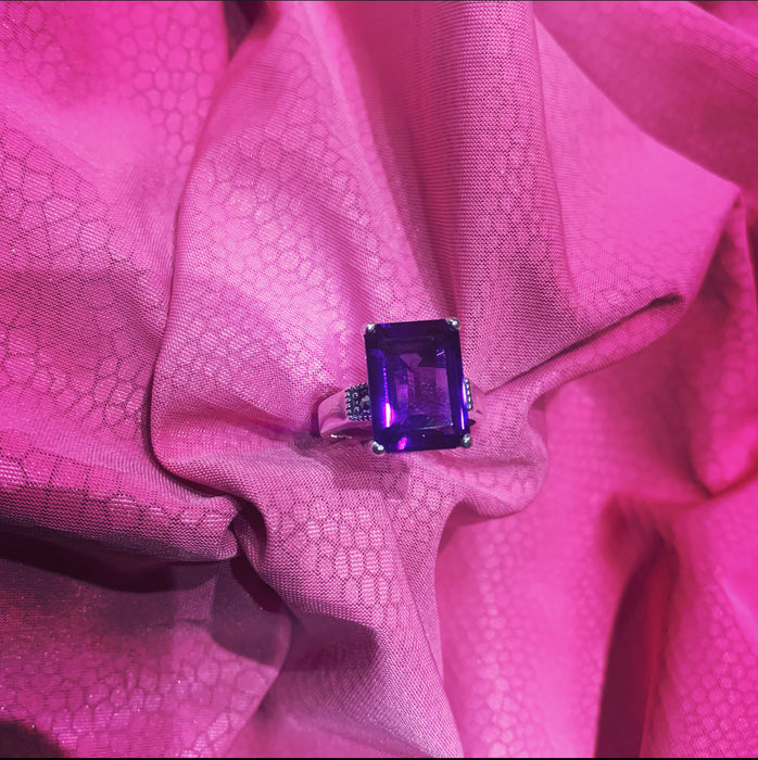 The Duchess Solitaire Amethyst Ring