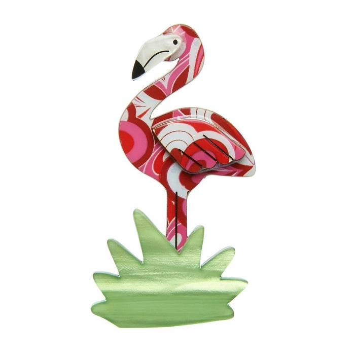 Erstwilder Flamboyant Funk Flamingo brooch 2017 - The Hirst Collection