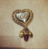 Christian Lacroix Heart charm brooch - The Hirst Collection