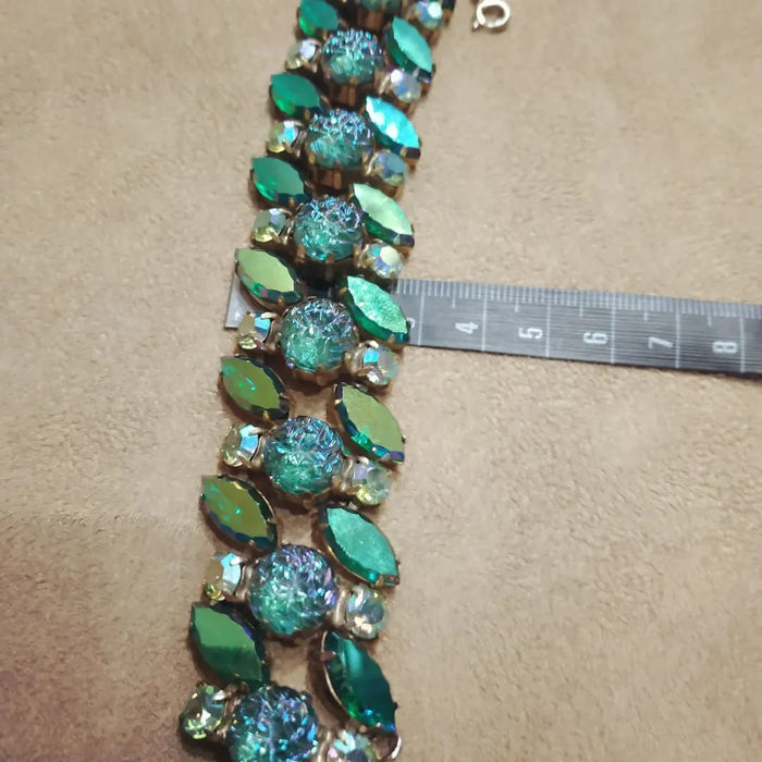 Schiaparelli Green Borealis Vintage Bracelet