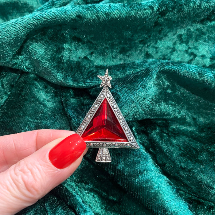 Art Deco style Christmas tree brooch by Sphinx