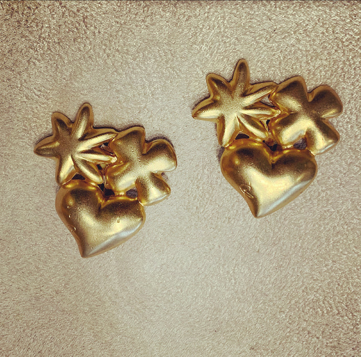 Christian Lacroix Heart and star clip on  earrings - The Hirst Collection